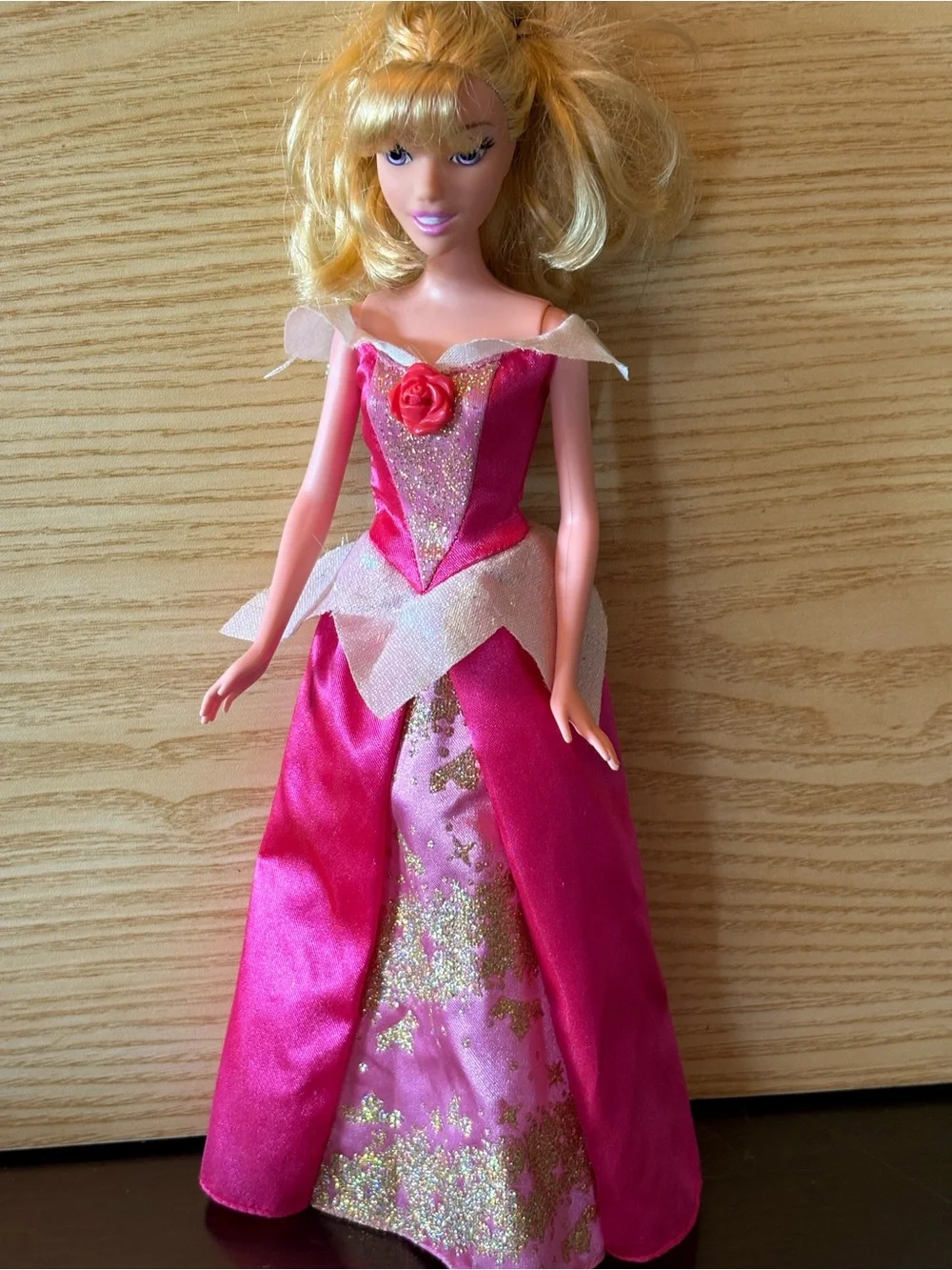 Mattel Disney Pink and Gold Sparkle Princess Aurora Doll